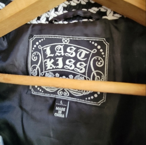 Last Kiss Black and White Plaid Jacket - Picture 2 of 6